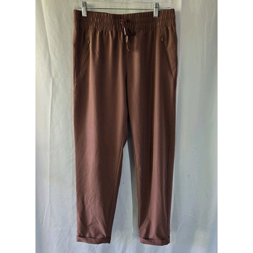 Stitch Star Cuff Tech‎ Joggers Pockets W/Hidden Zippers Women's Small Mauve